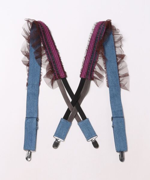 BIG FIELD（ビッグフィールド）の「チュールフリルサスペンダー/おとな（サスペンダー・レディース・ブルー/ベージュ・160cm）」の3枚目の写真
