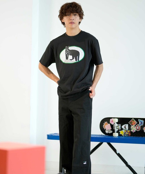 PUMA（プーマ）の「PUMA SKATEBOARDING/プーマスケートボーディング 半袖Tシャツ 速乾 フロントプリント 625696（Tシャツ/カットソー・メンズ・グレー/ホワイト/ブラック・XL/L/M）」の9枚目の写真