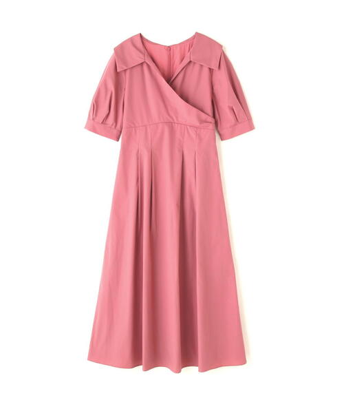 NATURAL BEAUTY BASIC（ナチュラルビューティーベーシック）の「◇カシュクールシャツワンピース（シャツワンピース・レディース・ネイビー/ブルー系その他6/マジェンタ・MEDIUM/SMALL）」の4枚目の写真