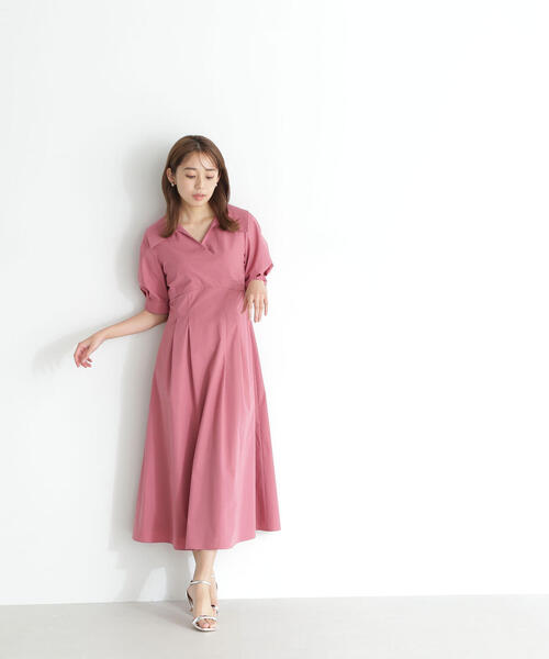 NATURAL BEAUTY BASIC（ナチュラルビューティーベーシック）の「◇カシュクールシャツワンピース（シャツワンピース・レディース・ネイビー/ブルー系その他6/マジェンタ・MEDIUM/SMALL）」の9枚目の写真