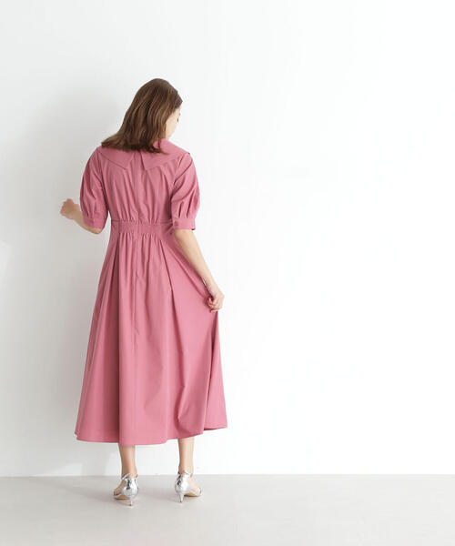 NATURAL BEAUTY BASIC（ナチュラルビューティーベーシック）の「◇カシュクールシャツワンピース（シャツワンピース・レディース・ネイビー/ブルー系その他6/マジェンタ・MEDIUM/SMALL）」の10枚目の写真