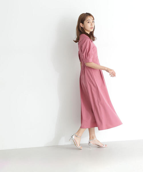 NATURAL BEAUTY BASIC（ナチュラルビューティーベーシック）の「◇カシュクールシャツワンピース（シャツワンピース・レディース・ネイビー/ブルー系その他6/マジェンタ・MEDIUM/SMALL）」の12枚目の写真