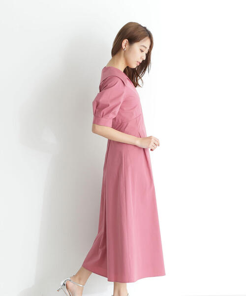 NATURAL BEAUTY BASIC（ナチュラルビューティーベーシック）の「◇カシュクールシャツワンピース（シャツワンピース・レディース・ネイビー/ブルー系その他6/マジェンタ・MEDIUM/SMALL）」の13枚目の写真