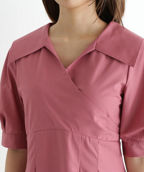 NATURAL BEAUTY BASIC（ナチュラルビューティーベーシック）の「◇カシュクールシャツワンピース（シャツワンピース・レディース・ネイビー/ブルー系その他6/マジェンタ・MEDIUM/SMALL）」の15枚目の写真