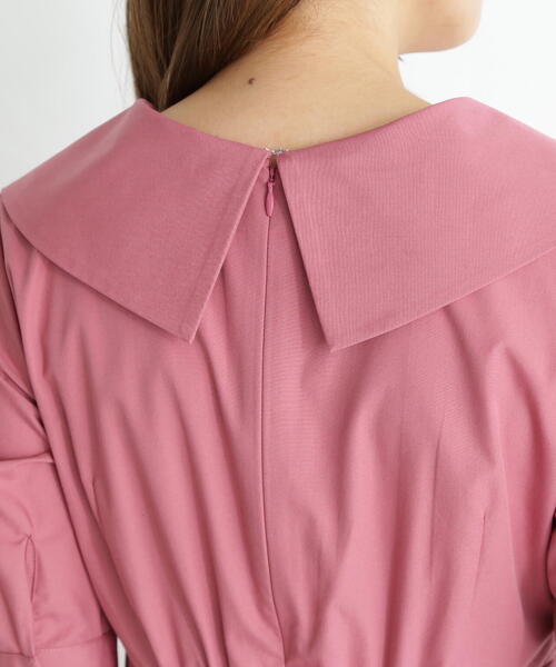 NATURAL BEAUTY BASIC（ナチュラルビューティーベーシック）の「◇カシュクールシャツワンピース（シャツワンピース・レディース・ネイビー/ブルー系その他6/マジェンタ・MEDIUM/SMALL）」の16枚目の写真