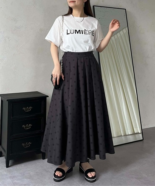 prose verse（プロズヴェール）の「フロッキーロゴパール付きTシャツ（Tシャツ/カットソー・レディース・オフホワイト/ブラック・MEDIUM）」の16枚目の写真