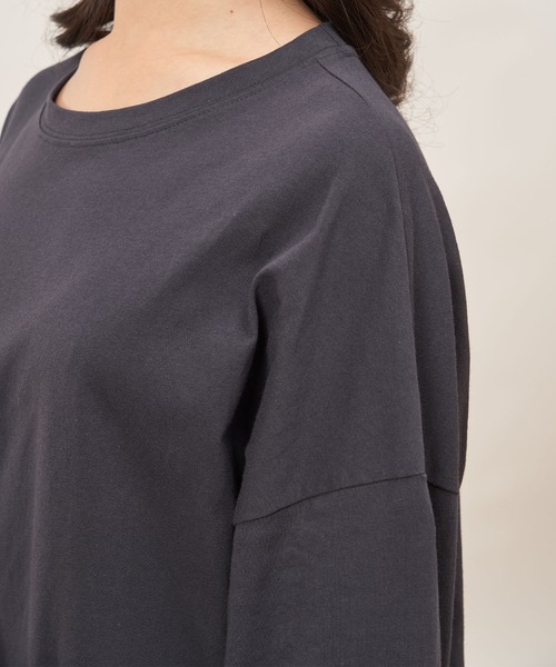 ROCOCO(ロココ)の「ゆったりトレンドTシャツ(Tシャツ/カットソー・レディース・チャコールグレー/アイボリー/ブラック・M~L)」の8枚目の写真