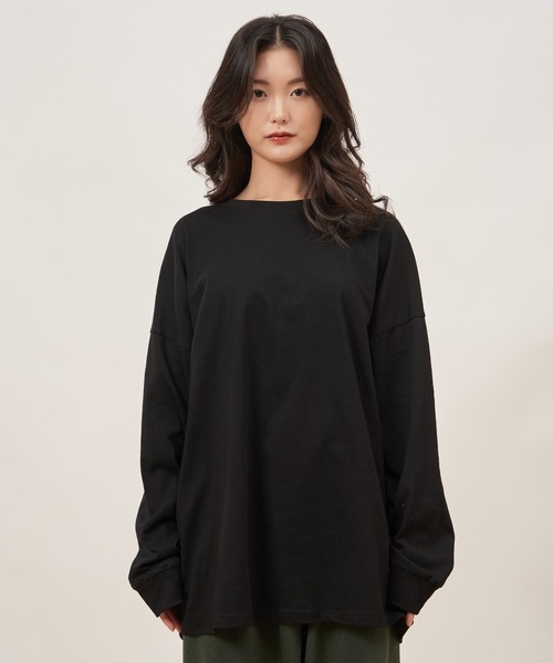 ROCOCO(ロココ)の「ゆったりトレンドTシャツ(Tシャツ/カットソー・レディース・チャコールグレー/アイボリー/ブラック・M~L)」の17枚目の写真