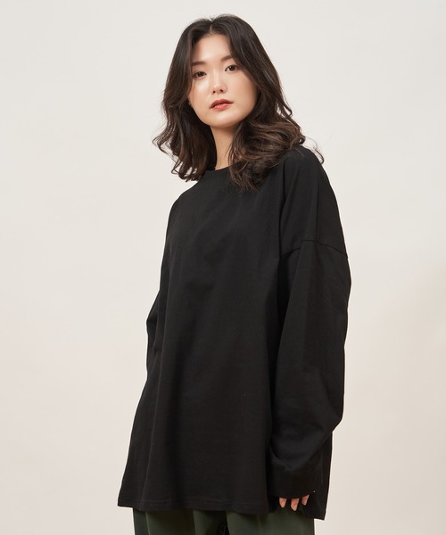 ROCOCO(ロココ)の「ゆったりトレンドTシャツ(Tシャツ/カットソー・レディース・チャコールグレー/アイボリー/ブラック・M~L)」の9枚目の写真