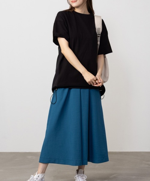 HusHusH（ハッシュアッシュ）の「HusHusH ハッシュアッシュ シルケット 異素材切り替えＴシャツ（Tシャツ/カットソー・レディース・ブラック/グレイッシュベージュ・L/M/S）」の3枚目の写真