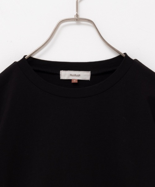 HusHusH（ハッシュアッシュ）の「HusHusH ハッシュアッシュ シルケット 異素材切り替えＴシャツ（Tシャツ/カットソー・レディース・ブラック/グレイッシュベージュ・L/M/S）」の9枚目の写真