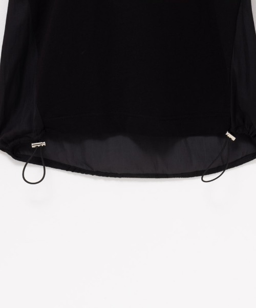 HusHusH（ハッシュアッシュ）の「HusHusH ハッシュアッシュ シルケット 異素材切り替えＴシャツ（Tシャツ/カットソー・レディース・ブラック/グレイッシュベージュ・L/M/S）」の11枚目の写真