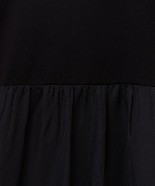 HusHusH（ハッシュアッシュ）の「HusHusH ハッシュアッシュ シルケット 異素材切り替えＴシャツ（Tシャツ/カットソー・レディース・ブラック/グレイッシュベージュ・L/M/S）」の12枚目の写真