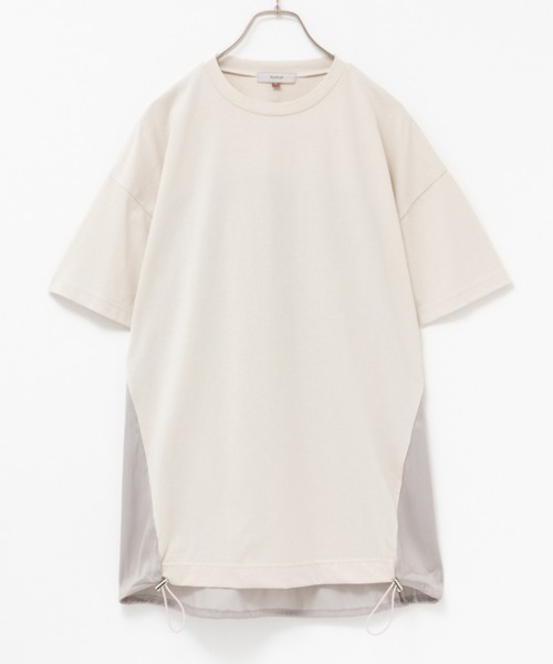 HusHusH（ハッシュアッシュ）の「HusHusH ハッシュアッシュ シルケット 異素材切り替えＴシャツ（Tシャツ/カットソー・レディース・ブラック/グレイッシュベージュ・L/M/S）」の14枚目の写真