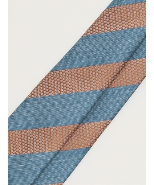 Alexander Julian（アレキサンダージュリアン）の「アレキサンダージュリアン リネン混 ストライプ柄 ネクタイ 8.0cm幅（ネクタイ・メンズ・グリーン/ネイビー・FREE）」の6枚目の写真