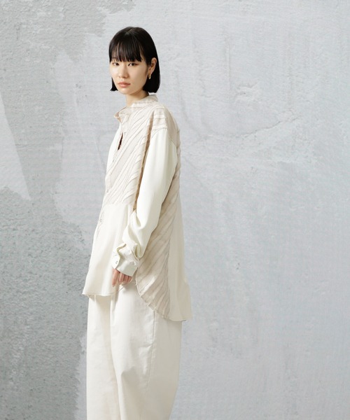 Apo(s)ture（アポスチャー）の「DUA-001/コーデュロイワンタックサルエルパンツ（その他パンツ・レディース・ネイビー/ベージュ/ホワイト/カーキ・XS/S/M/L/XL）」の16枚目の写真