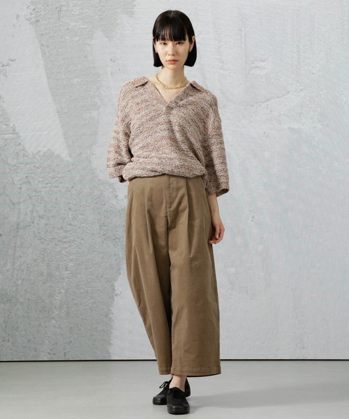 Apo(s)ture（アポスチャー）の「DUA-001/コーデュロイワンタックサルエルパンツ（その他パンツ・レディース・ネイビー/ベージュ/ホワイト/カーキ・XS/S/M/L/XL）」の21枚目の写真