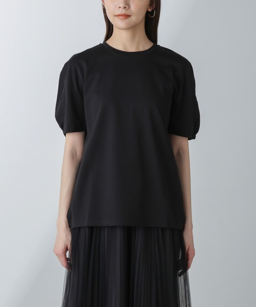 NANO universe(ナノユニバース)の「バックギャザースリーブトップス(Tシャツ/カットソー・レディース・ライトブルー/ブラック/オフホワイト・FREE)」の18枚目の写真