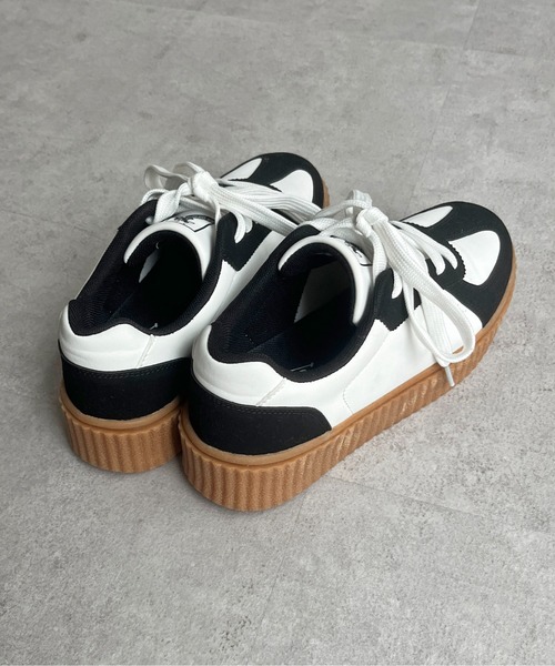 CPCM（シーピーシーエム）の「【レディースサイズ】ボリュームソールスニーカー（スニーカー・レディース・オフホワイト/ブラック/ベージュ・SMALL/MEDIUM/LARGE）」の13枚目の写真