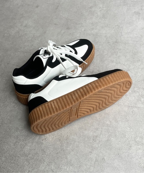 CPCM（シーピーシーエム）の「【レディースサイズ】ボリュームソールスニーカー（スニーカー・レディース・オフホワイト/ブラック/ベージュ・SMALL/MEDIUM/LARGE）」の14枚目の写真