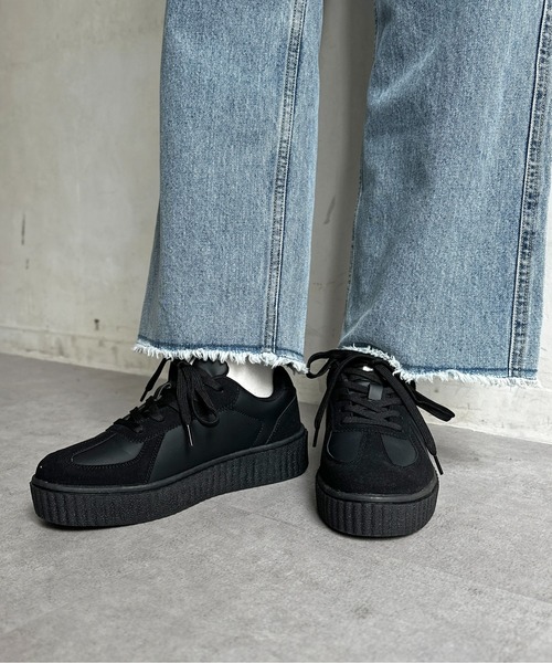 CPCM（シーピーシーエム）の「【レディースサイズ】ボリュームソールスニーカー（スニーカー・レディース・オフホワイト/ブラック/ベージュ・SMALL/MEDIUM/LARGE）」の16枚目の写真