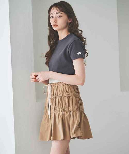 31 Sons de mode(トランテアン ソン ドゥ モード)の「【Leeコラボ】コンパクトフィットロゴTEE(Tシャツ/カットソー・レディース・オフホワイト/チャコールグレー・36)」の12枚目の写真