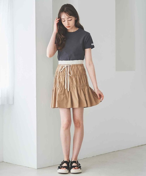 31 Sons de mode(トランテアン ソン ドゥ モード)の「【Leeコラボ】コンパクトフィットロゴTEE(Tシャツ/カットソー・レディース・オフホワイト/チャコールグレー・36)」の14枚目の写真