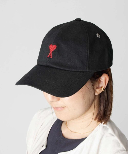 AMI PARISRED ADC EMBROIDERY CAP アレキサンドル マテッシ