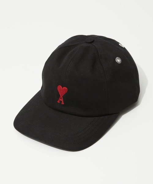 AMI Alexandre Mattiussi ハート刺繍ベースボールキャップ AMI PARISRED ADC EMBROIDERY CAP アレキサンドル マテッシ
