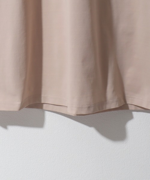 Dickies（ディッキーズ）の「【GENUINE DICKIES/ジェニュインディッキーズ】ワンポイント刺繍 半袖Tシャツワンピース（クイックドライ）（ワンピース・レディース・スミクロ/ライトグレー/ライトカーキ/ベージュ・M/L）」の6枚目の写真