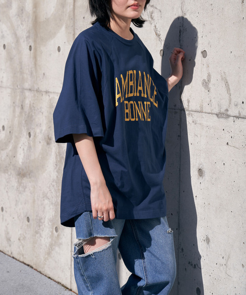 VENCEEXCHANGE(ヴァンスエクスチェンジ)の「AMBIANCE ラグランT(Tシャツ/カットソー・レディース・オフホワイト/チャコールグレー/ホワイト/ネイビー・FREE)」の4枚目の写真