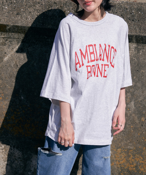 VENCEEXCHANGE(ヴァンスエクスチェンジ)の「AMBIANCE ラグランT(Tシャツ/カットソー・レディース・オフホワイト/チャコールグレー/ホワイト/ネイビー・FREE)」の3枚目の写真