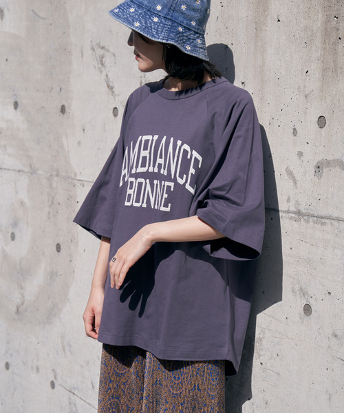 VENCEEXCHANGE(ヴァンスエクスチェンジ)の「AMBIANCE ラグランT(Tシャツ/カットソー・レディース・オフホワイト/チャコールグレー/ホワイト/ネイビー・FREE)」の1枚目の写真
