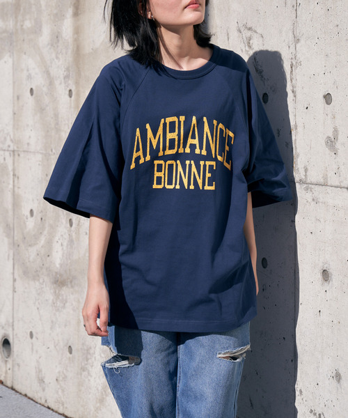 VENCEEXCHANGE(ヴァンスエクスチェンジ)の「AMBIANCE ラグランT(Tシャツ/カットソー・レディース・オフホワイト/チャコールグレー/ホワイト/ネイビー・FREE)」の5枚目の写真