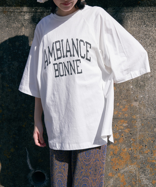 VENCEEXCHANGE(ヴァンスエクスチェンジ)の「AMBIANCE ラグランT(Tシャツ/カットソー・レディース・オフホワイト/チャコールグレー/ホワイト/ネイビー・FREE)」の12枚目の写真