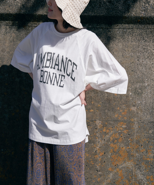VENCEEXCHANGE(ヴァンスエクスチェンジ)の「AMBIANCE ラグランT(Tシャツ/カットソー・レディース・オフホワイト/チャコールグレー/ホワイト/ネイビー・FREE)」の16枚目の写真