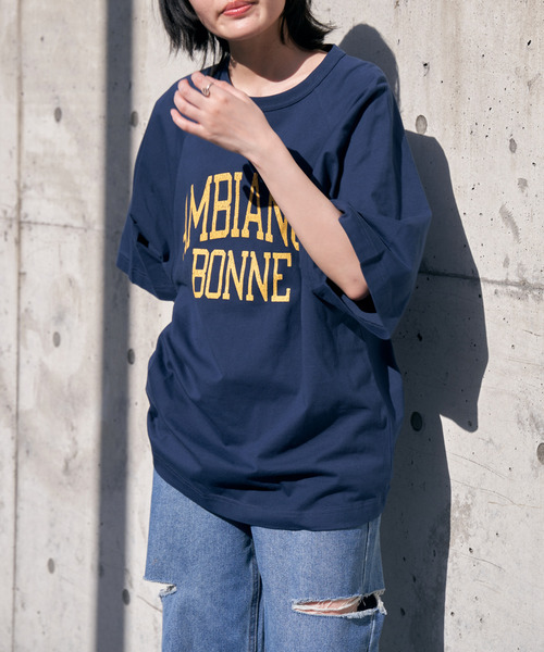 VENCEEXCHANGE(ヴァンスエクスチェンジ)の「AMBIANCE ラグランT(Tシャツ/カットソー・レディース・オフホワイト/チャコールグレー/ホワイト/ネイビー・FREE)」の7枚目の写真