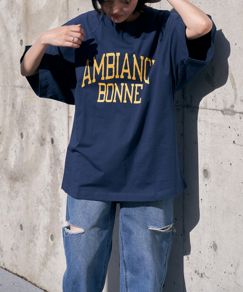 VENCEEXCHANGE(ヴァンスエクスチェンジ)の「AMBIANCE ラグランT(Tシャツ/カットソー・レディース・オフホワイト/チャコールグレー/ホワイト/ネイビー・FREE)」の8枚目の写真