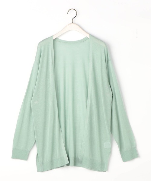 NICOLE white(ニコルホワイト)の「接触冷感 シアーニット カーディガン(カーディガン/ボレロ・レディース・ブラック/オフホワイト/グレー/ミント/イエロー・FREE)」の9枚目の写真