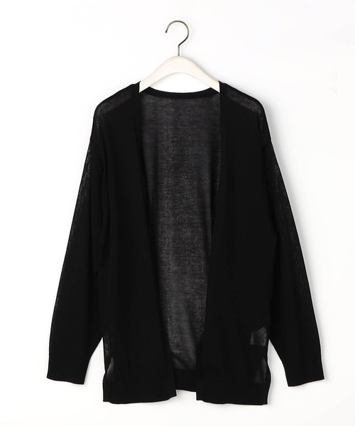 NICOLE white(ニコルホワイト)の「接触冷感 シアーニット カーディガン(カーディガン/ボレロ・レディース・ブラック/オフホワイト/グレー/ミント/イエロー・FREE)」の10枚目の写真