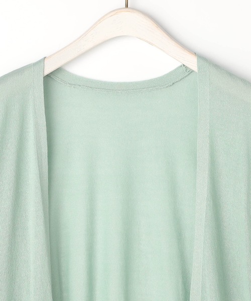 NICOLE white(ニコルホワイト)の「接触冷感 シアーニット カーディガン(カーディガン/ボレロ・レディース・ブラック/オフホワイト/グレー/ミント/イエロー・FREE)」の12枚目の写真