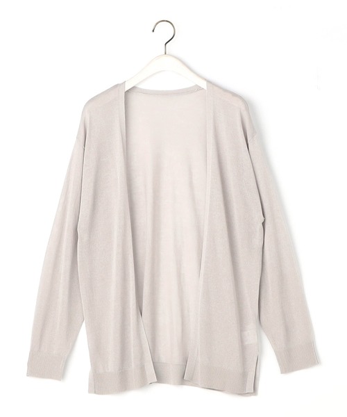 NICOLE white(ニコルホワイト)の「接触冷感 シアーニット カーディガン(カーディガン/ボレロ・レディース・ブラック/オフホワイト/グレー/ミント/イエロー・FREE)」の6枚目の写真