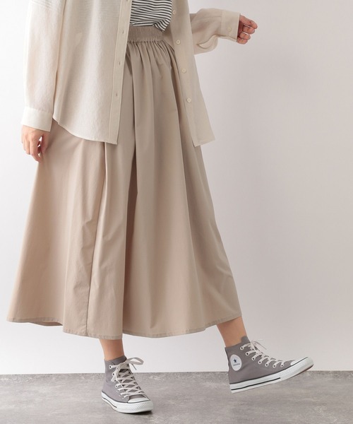 GLOBAL WORK（グローバルワーク）の「エアかる多機能フレアスカート/107978（スカート・レディース・ブラック/ベージュ・FREE）」の9枚目の写真