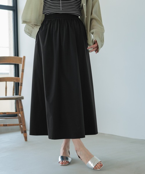 GLOBAL WORK（グローバルワーク）の「エアかる多機能フレアスカート/107978（スカート・レディース・ブラック/ベージュ・FREE）」の20枚目の写真