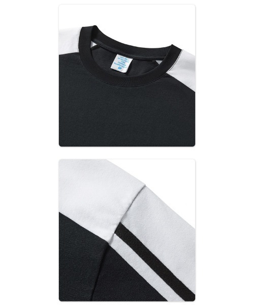 Ressaca（レサーカ）の「オーバーサイズ カラーブロックロゴプリントサイドラインTシャツ（Tシャツ/カットソー・メンズ・ブラック/チャコール・M/L/XL）」の8枚目の写真