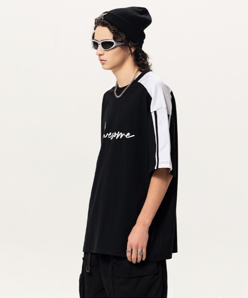 Ressaca（レサーカ）の「オーバーサイズ カラーブロックロゴプリントサイドラインTシャツ（Tシャツ/カットソー・メンズ・ブラック/チャコール・M/L/XL）」の16枚目の写真