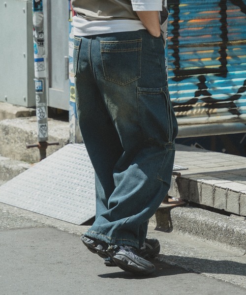 kutir(クティール)の「【低身長だからカッコよく着こなせるアイテム】ヴィンテージライクポケットカーゴデニム(デニムパンツ・メンズ・ブラック/インディゴブルー・SMALL/MEDIUM)」の7枚目の写真