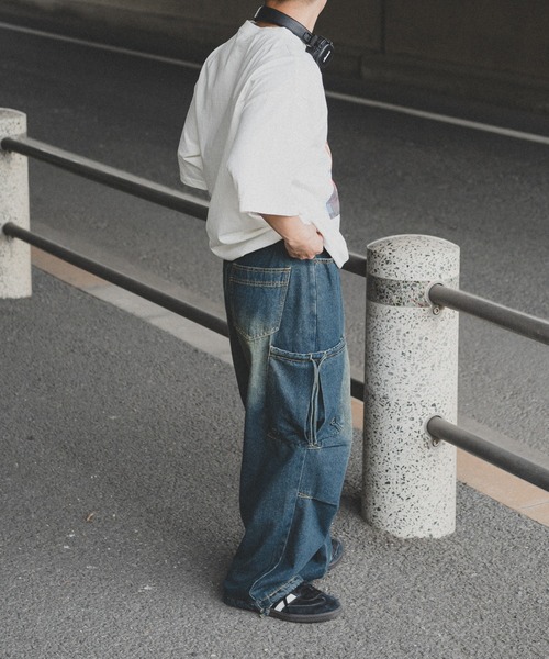 kutir(クティール)の「【低身長だからカッコよく着こなせるアイテム】ヴィンテージライクポケットカーゴデニム(デニムパンツ・メンズ・ブラック/インディゴブルー・SMALL/MEDIUM)」の14枚目の写真