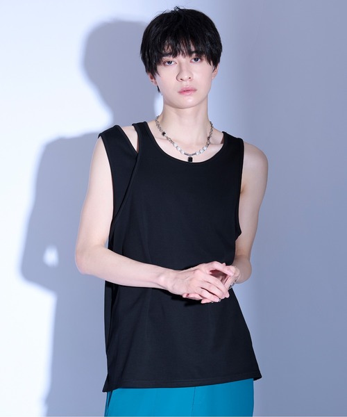 アシメデザインタンク（タンクトップ）｜Ellno Loset（エルノロゼット