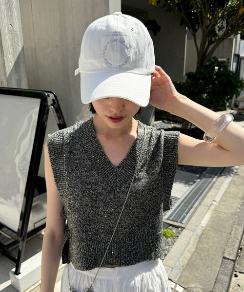 mystic（ミスティック）の「サークルロゴキャップ（ハット・レディース・ベージュ/ブラック/オフホワイト・ONE SIZE）」の7枚目の写真